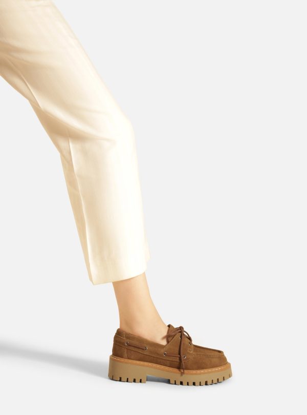 Mocassim Camur?a Couro Tratorado Amarra??o