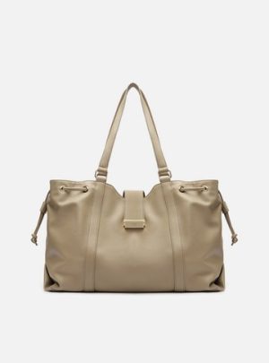 Bolsa Shopping Cinza Grande Tira Ajuste