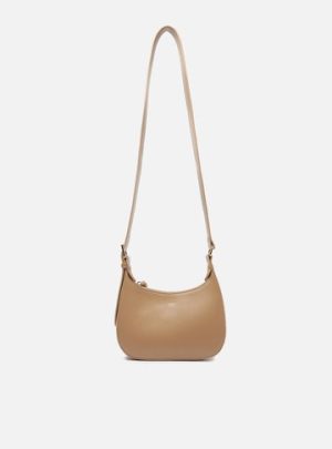 Bolsa Hobo Bege M?dia Tira Longa