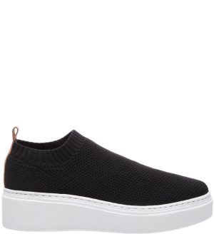 T?nis Slip On Preto Tricot