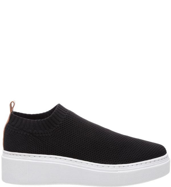 T?nis Slip On Preto Tricot
