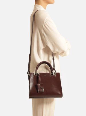 Bolsa Tote Vermelha Couro Abraccio M?dia