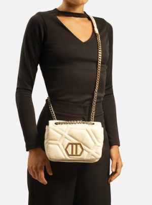 Bolsa Tiracolo Branca Couro Emma Sporty M?dia