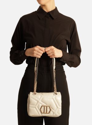 Bolsa Tiracolo Branca Couro Emma M?dia