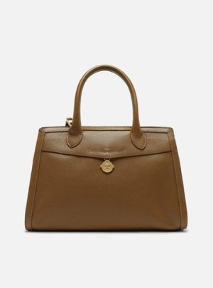 Bolsa Tote Caramelo Couro Grande Medalha