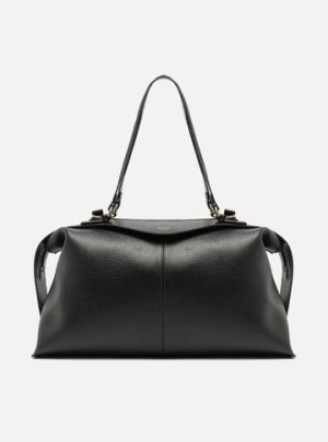 Bolsa Bowling Preta Grande Mix Texturas