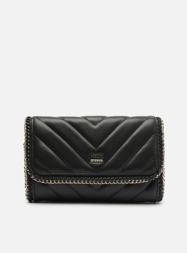 Bolsa Tiracolo Preta Pequena Matelass? Corrente
