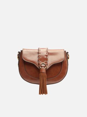 Bolsa Tiracolo Caramelo M?dia Barbicacho