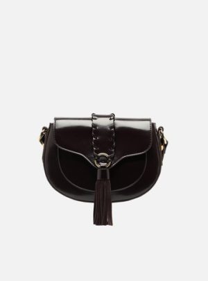 Bolsa Tiracolo Marrom M?dia Barbicacho