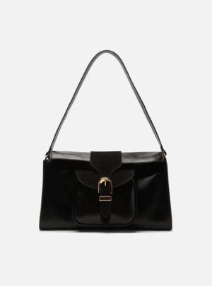 Bolsa Shoulder Preta M?dia Bolso Camur?a