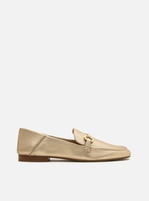 Mocassim Dourado Brid?o Met?lico Luma