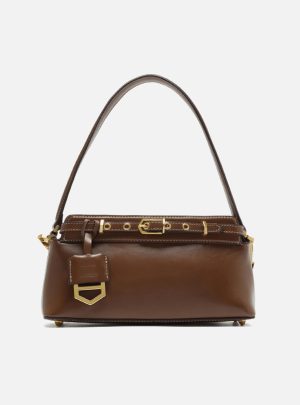 Bolsa Tiracolo Marrom Couro Pequena Vict?ria