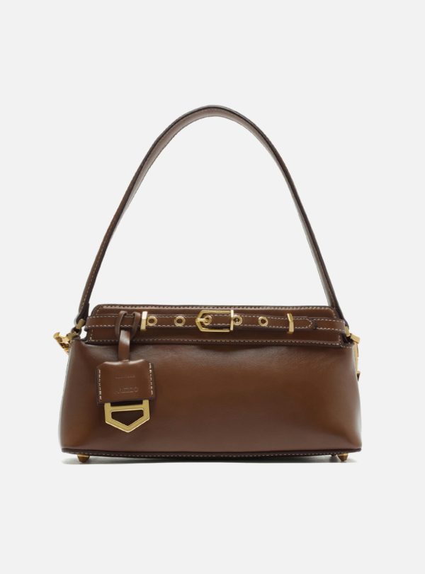 Bolsa Tiracolo Marrom Couro Pequena Vict?ria