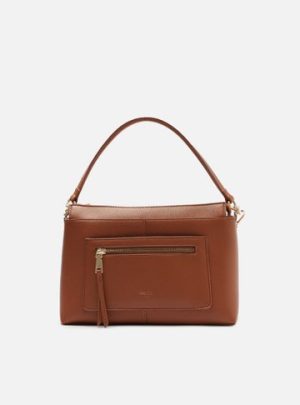 Bolsa Tote Marrom M?dia Bolso Frontal