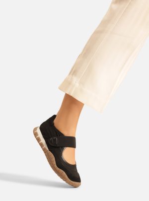 T?nis Sapatilha Preto Suede Sola Emborrachada