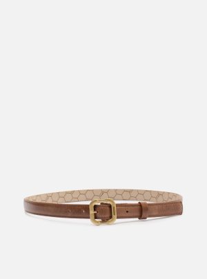 Cinto Marrom Couro Worn M?dio Fivela