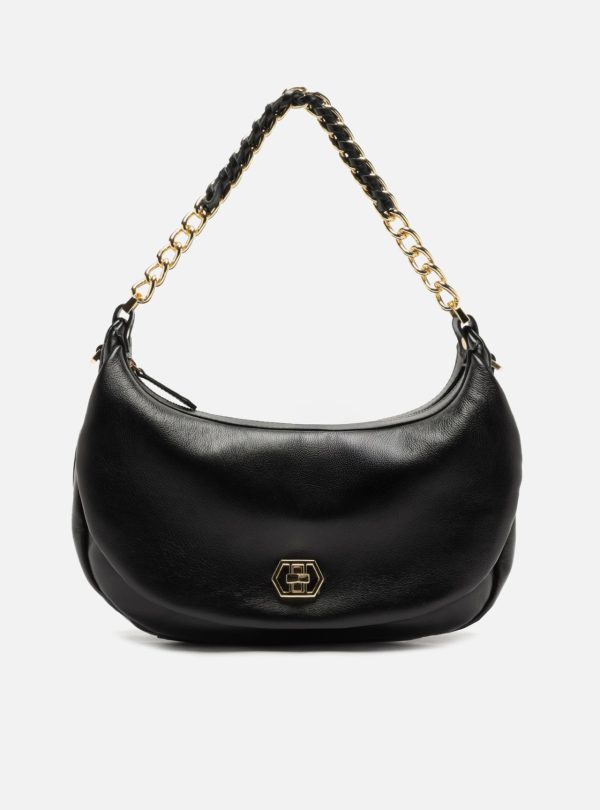 Bolsa Tiracolo Preta Couro Stella Grande