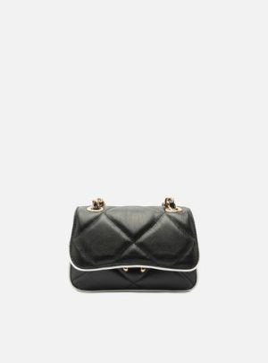 Bolsa Tiracolo Preta Couro Mizz Pequena Duo